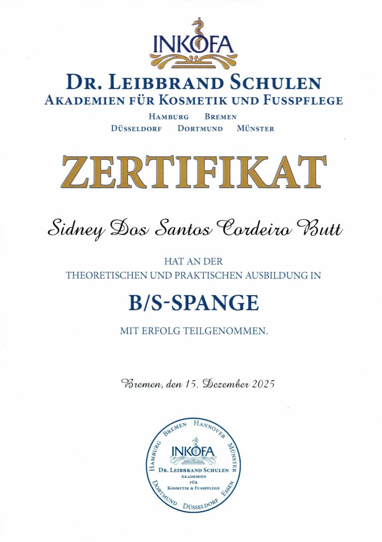 Zertifikat B/S Spange Zertifikat B/S Spange
